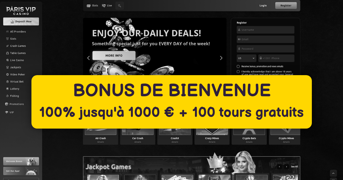 Paris Vip Casino - Le Casino en Ligne Officiel pour les Joueurs Français